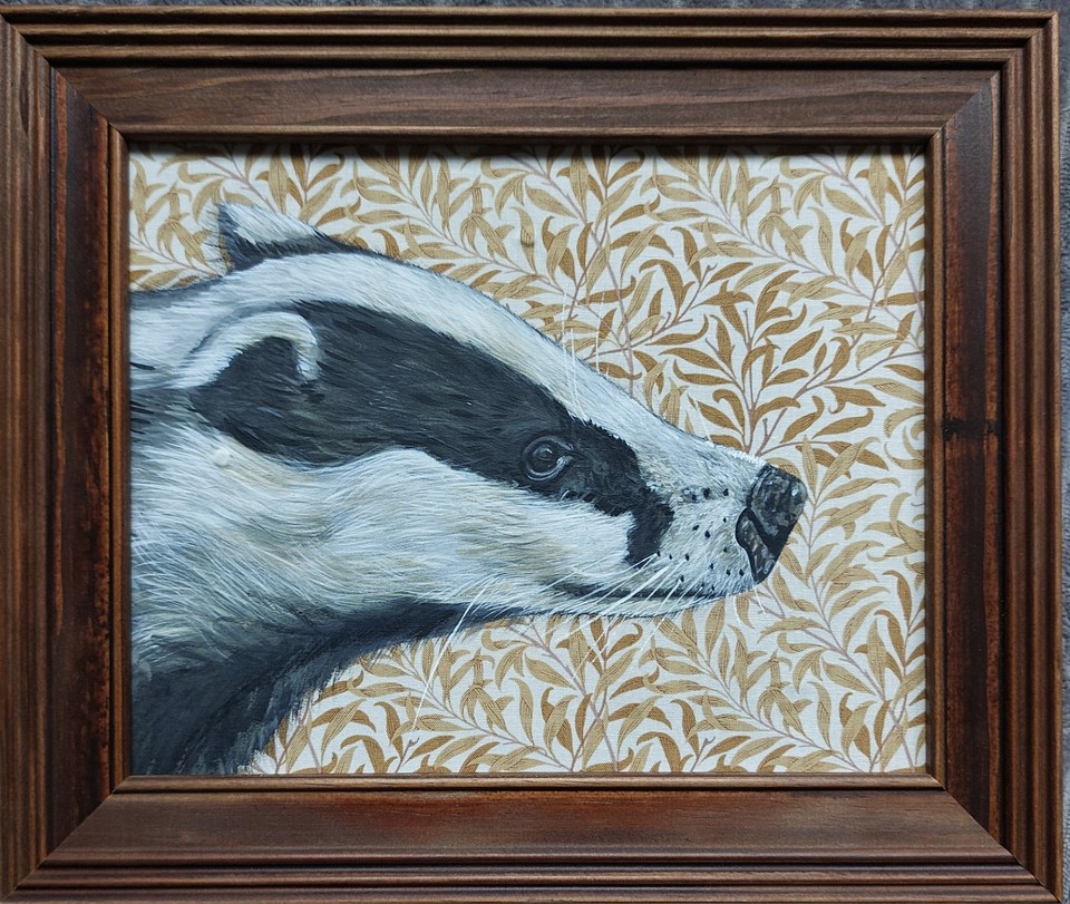 Original XL Hare picture painting William Morris Brer Rabbit Art ...