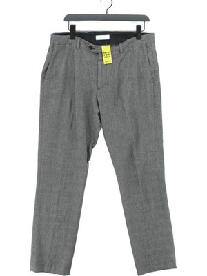 Reiss Herren Hose W 36 in grau Polyester mit Viskose, Elasthan Chino