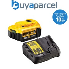 Image of Dewalt DCB182 4.0ah 18v XR Lithium Ion Li-Ion Battery with DCB115 Charger