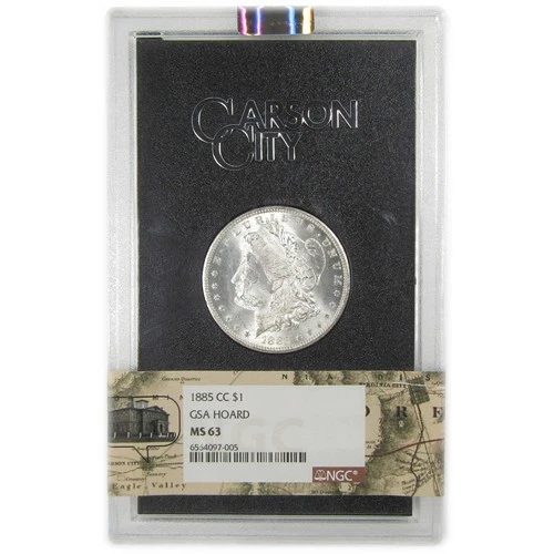 1885 CC GSA Morgan Dollar MS 63 NGC Silver Uncirculated SKU:CP7
