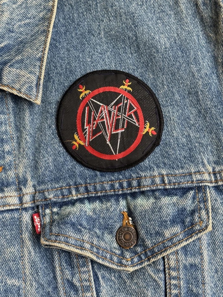 1980s Levi’s Denim Vest Heavy Metal Bands Megadeth Slayer Patches Guns N Roses  - Image 2 of 4