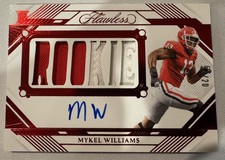 2025 National Treasures Mykel Williams Flawless Rookie Patch Auto RC Ruby /20
