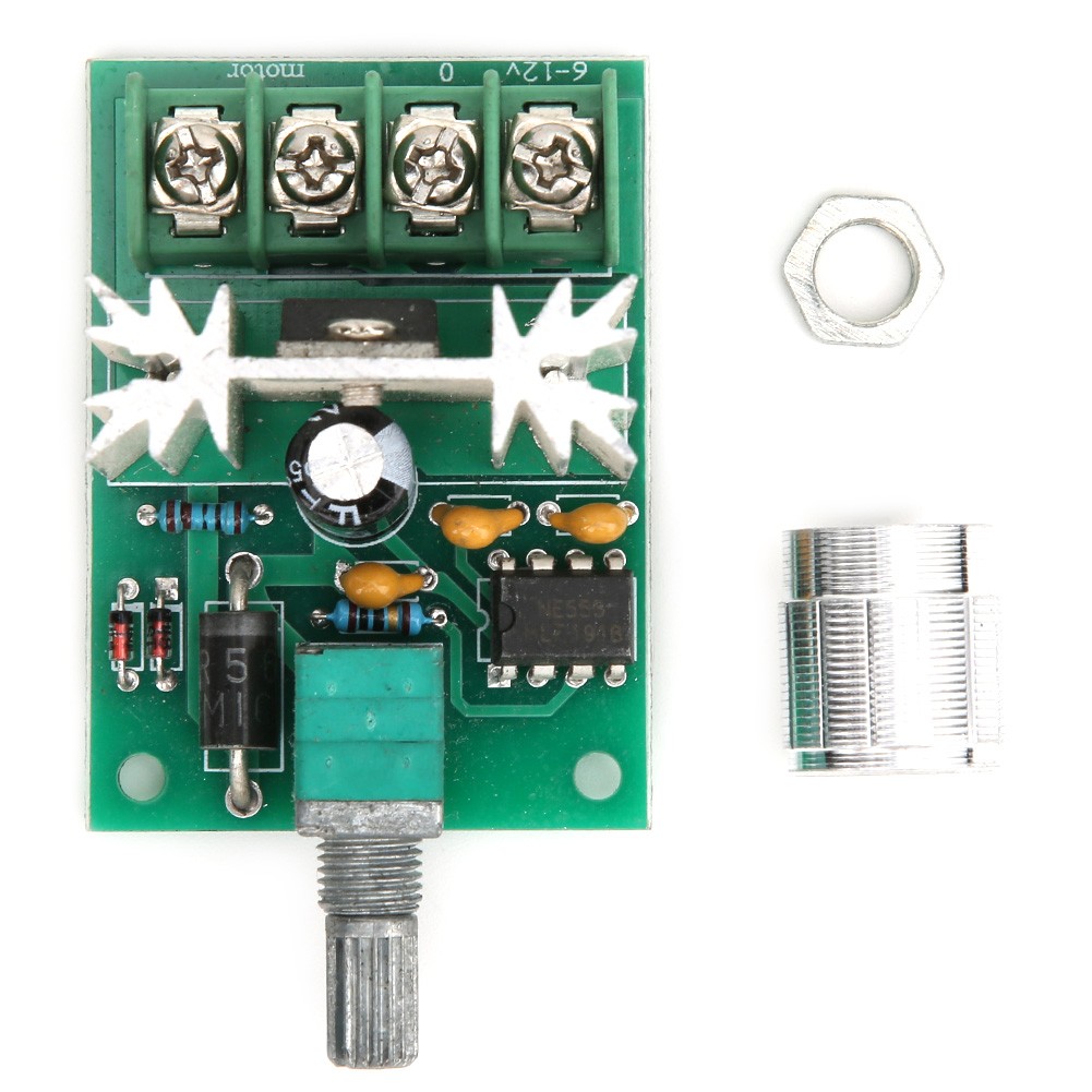 PWM DC Motor Speed Controller With Aluminum Knob High Accuracy Switch Function