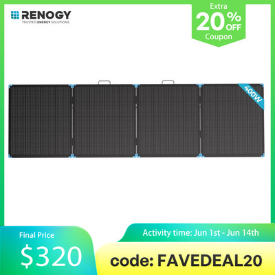 Renogy 400W Lightweight Portable Solar Suitcase Foldable Solar Panel