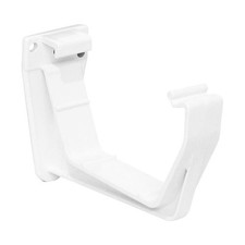 FLOPLAST 114mm Square Fascia Gutter Bracket - White - 5 PK -FREE 1 Day Delivery