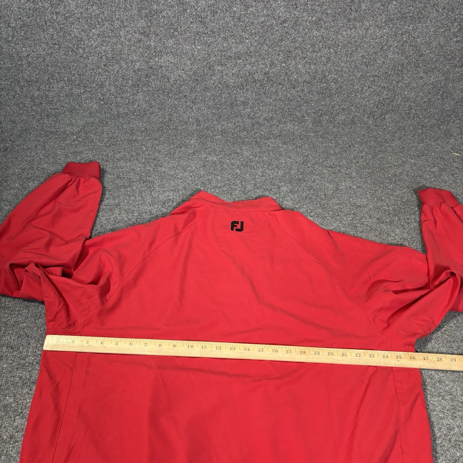 FootJoy Windshirt Jacket Mens Large NWT Long Sleeve Red Snap Pullover FJ Golf