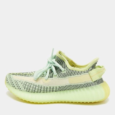 Yeezy x Adidas Neon Green Knit Fabric Boost 350 V2 Yeezreel Reflective Sneaker