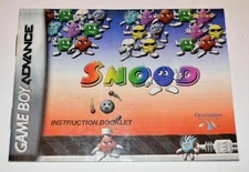 MANUAL ONLY Snood Nintendo Gameboy Advance Instruction Booklet