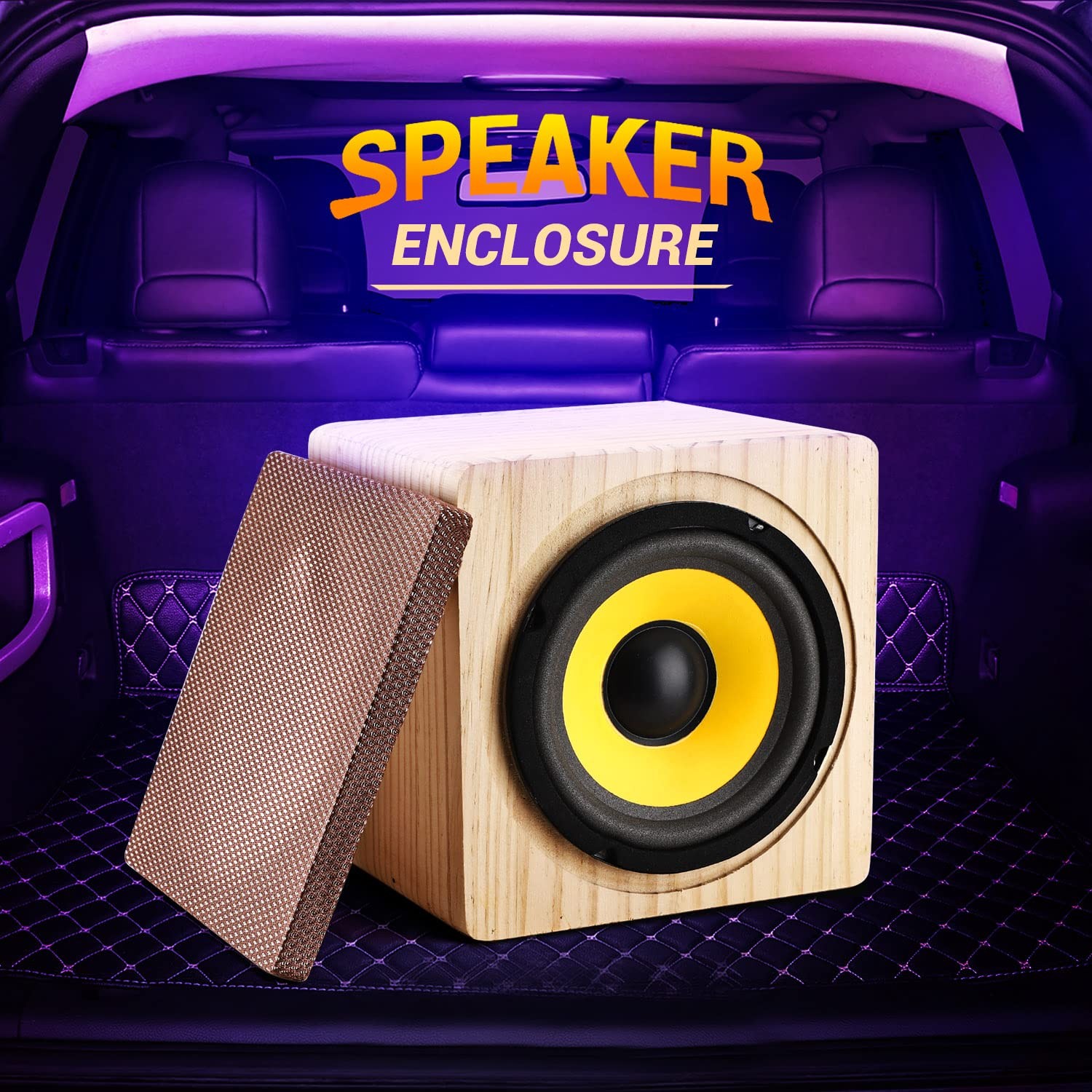 Facmogu 5in Wooden Speaker Enclosure, Speaker Empty Enclosure for Premium Speake