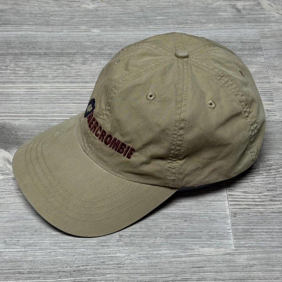 Gorra de colección Abercrombie con correa trasera para hombre talla única AF nailon tostado caqui Y2K Foto 3 de 4
