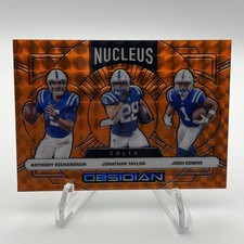 2024 Obsidian Nucleus Jonathan Taylor, Anthony Richardson, Josh Downs Orange SP