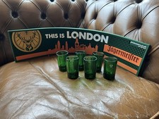Jagermeister Beer Mat This Is London Rubber Bar Drip Runner + 6 Shot Glasses New