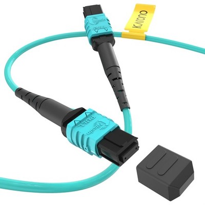 MPO to MPO Fiber Cable 23ft/7M 12 Cores Patch Cord Type B OM3 Multimode