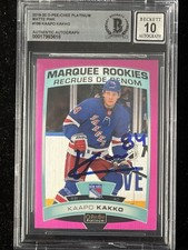 Kaapo Kakko Signed 2019-20 O-Pee-Chee Platinum Marquee RC Matte Pink BAS Auto 10