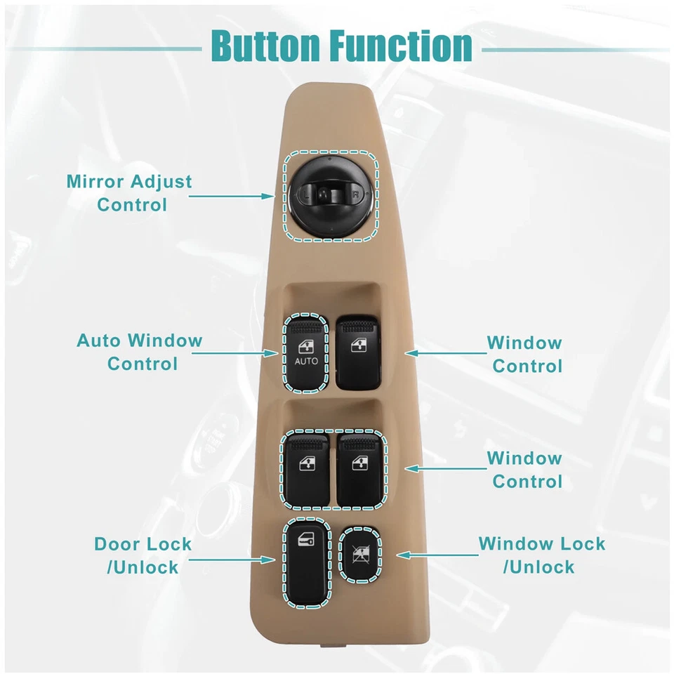 Interruptor de ventana eléctrica 935702F200NM para Kia Spectra 2,0 L 2007-09 Spectra5 2,0 L 2009 Foto 3 de 4