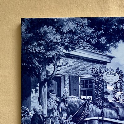 Mosa Holland Decorative Tile Horse Carriage Scene Blue 6 x 6 | eBay