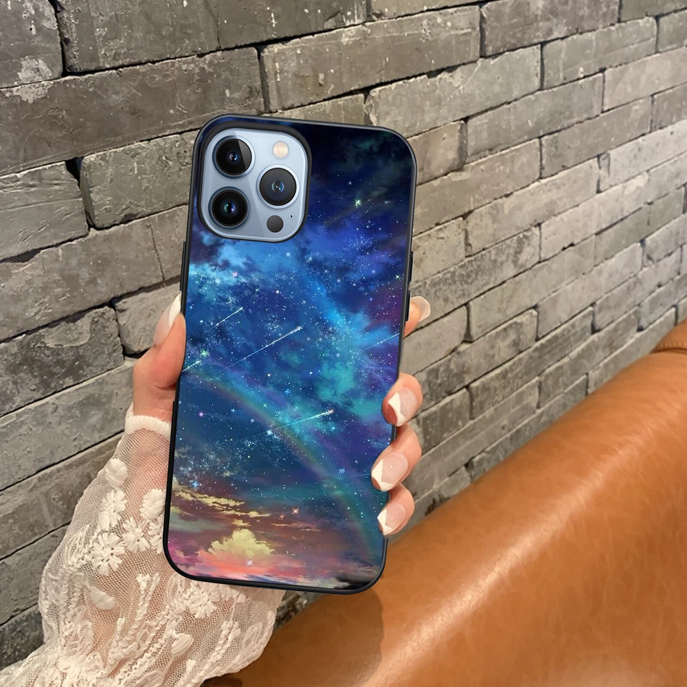Phone Case Space Soft Silicone Cover For iPhone 11 12 Pro 13 14 Plus 15 Pro Max