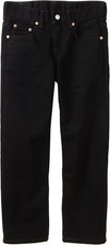 NWT LEVIS Boys Size 8 HUSKY BLACK Jeans 28x23 550 Relaxed Fit