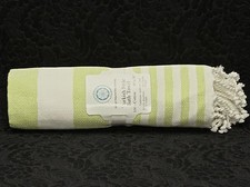 ANKARA TURKISH STYLE Fringed Peshtemal Bath Towel Mint  White 40" x 70" 2