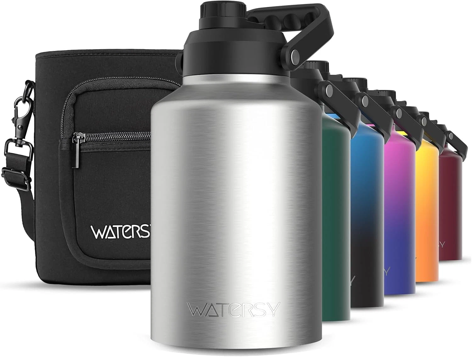 1 Gallon Insulated Water Bottle - 128oz Leak Proof Stainless Steel Water Jug
