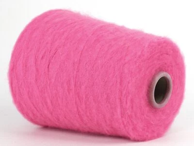 E. MIROGLIO 41,50€/Kg Konenwolle * feines Flauschgarn Wolle & Elastan * Pink * Nm 12