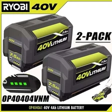 2PACK For Ryobi 40V 8.0Ah Battery High Capacity Lithium ion OP4050 OP40602-2