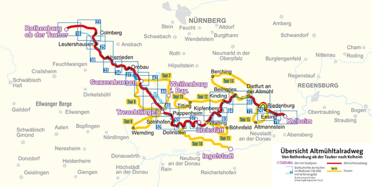 Thumbnail - Karin Hornberg / Kompass Fahrradführer Altmühltal-radweg Von