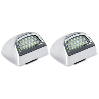 LED Chrome License Plate Lamp For 1999-2013 Chevrolet Silverado 1500/2500/3500HD