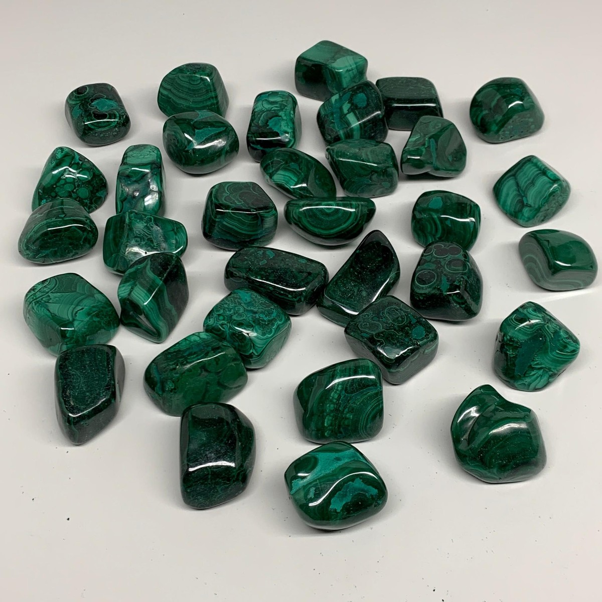 1pcs, Natural Malachite Tumbled Polished Gemstone
