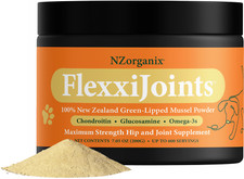 FlexxiJoints Green-Lipped Mussel Powder, Hip  Joint Support for Dogs, Cats 200g