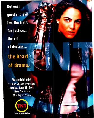 PTP134 MAGAZINWERBUNG 11 X 8'' WITCHBLADE TV-SHOW AUF TNT