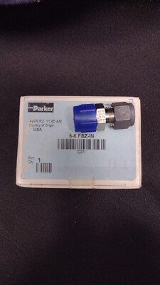 Parker Male Connector Inconel 600 P/N 6-6-FBZ-IN Similar to Swagelok INC-600-1-6