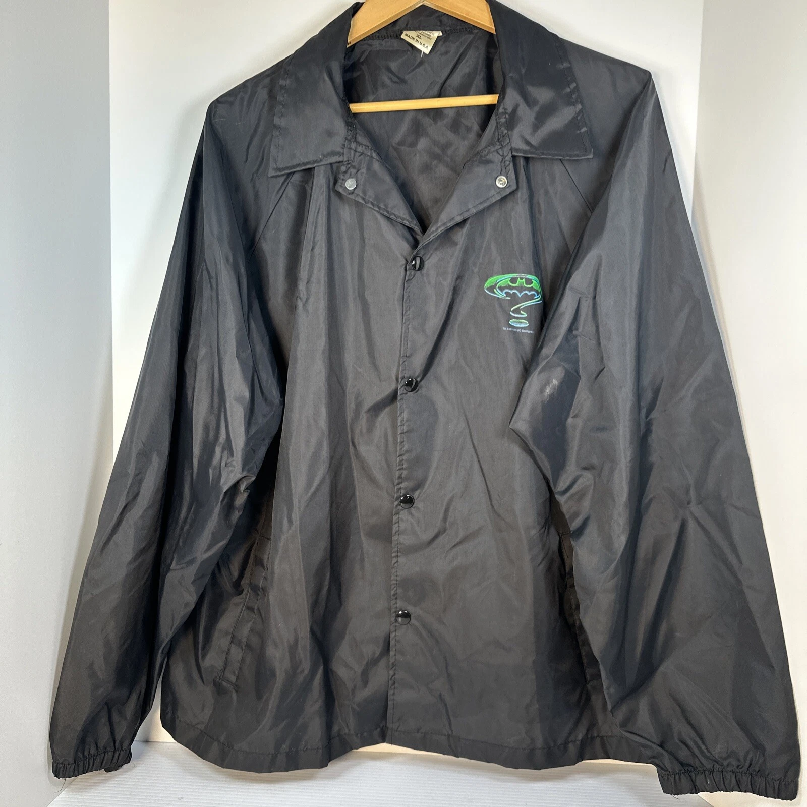 Giacca a vento vintage 1995 Batman Forever DC Comics Coach's Jacket The Riddler XL