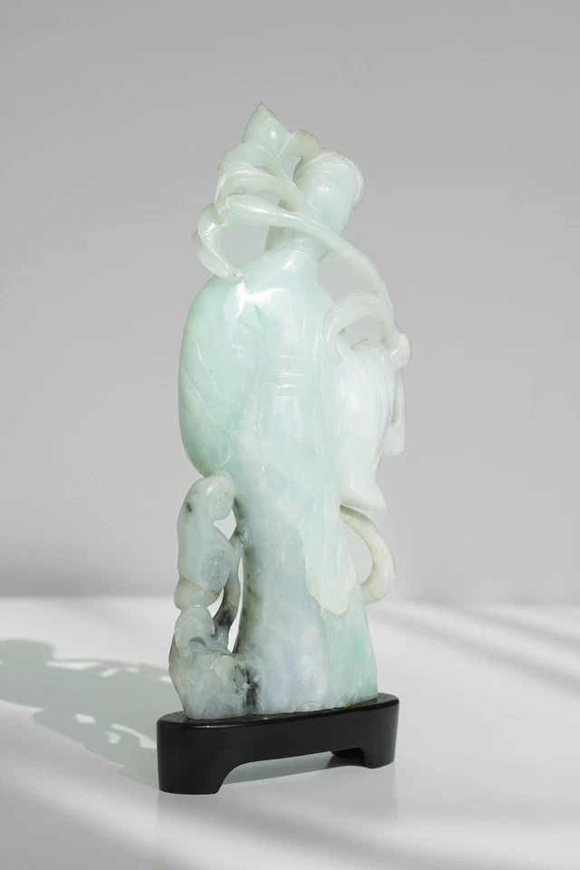 Graceful Qing Dynasty Jade Carving of Xiwangmu – Polychrome Stone - 19cm / 7.5in - Image 3 of 4