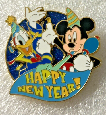 Disney Pin PP67185 Mickey Mouse and Donald Duck Happy New Year