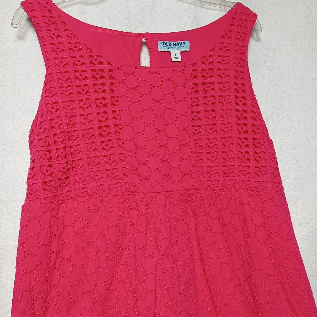 pink maternity dress old navy Old Navy Women's Maternity Lined Dress Size L Pink Eyelet Sleeveless