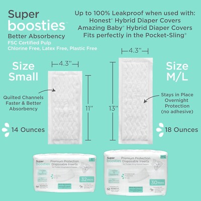 New Baby 90 Pads Overnight Diaper Leak Stopper Medium/Large Fast Free Shipping