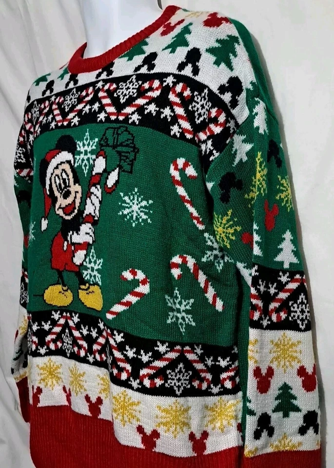 Disney Lefties Mickey Mouse Ugly Christmas Sweater Size Large - Image 4 of 4