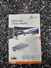 j5create USB to VGA Display Adapter JUA210 for Windows & Mac - New & Sealed!