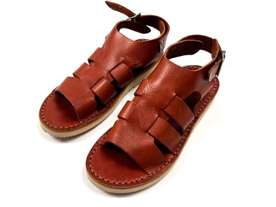 Sandal Infradito Vibram Women's Fracap Italian Leather Orangey Tan - Main Image