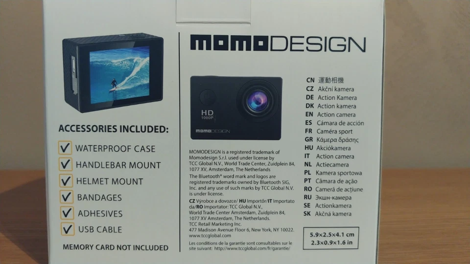 Action Camera Dash cam auto-moto-bici "MOMO DESIGN" HD1080p Nuova con pellicola - Immagine 3 di 4