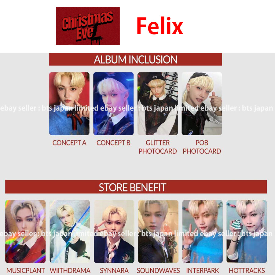 Stray Kids Felix Christmas EveL Official Photocard CONCEPT Stray Kids Felix Christmas EveL Official Photocard CONCEPT