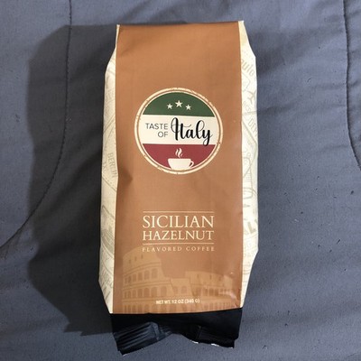 Taste Of Italy SICILIAN HAZELNUT Ground Flavored Coffee Medium Roast 12 Oz Bag