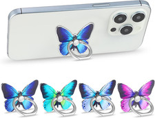 4Pcs Butterfly Cell Phone Ring Stand Holder Cute Metal Butterfly Shaped Cellphon