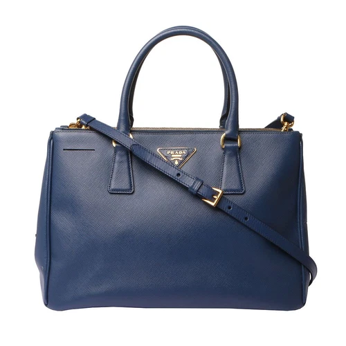 Sac à bandoulière Prada double rabat BN2274 Luxe bleu marine 30510 2