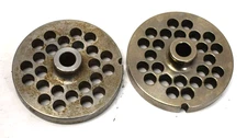 Lot of 2 Kasco Meat Grinder Plate 2243 Stainless Steel Replacement Grinder Plate