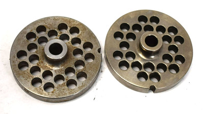 Lot of 2 Kasco Meat Grinder Plate 2243 Stainless Steel Replacement Grinder Plate