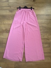 Camila Coelho Wide Pink Pants Trousers RRP £215