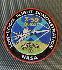 NASA Low-Boom Flight Supersonic Aircraft X-59 QueSST  Embroidered Iron On Patch
