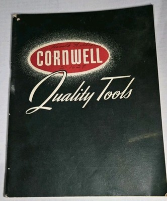 Vtg 1951 Cornwell Quality Tools Catalog & Price guide